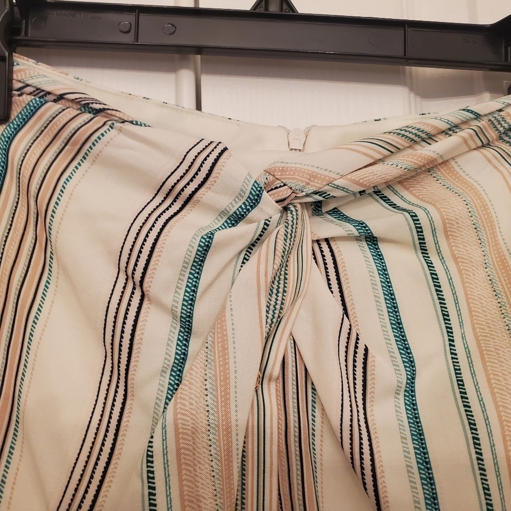 Love & Piece Skirt, Women's / Juniors Size XL, White with Green & Pink Stripes - Picture 7 of 12